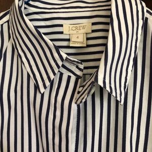 Awesome J Crew Sleeveless striped blouse women’s 4 button front collared